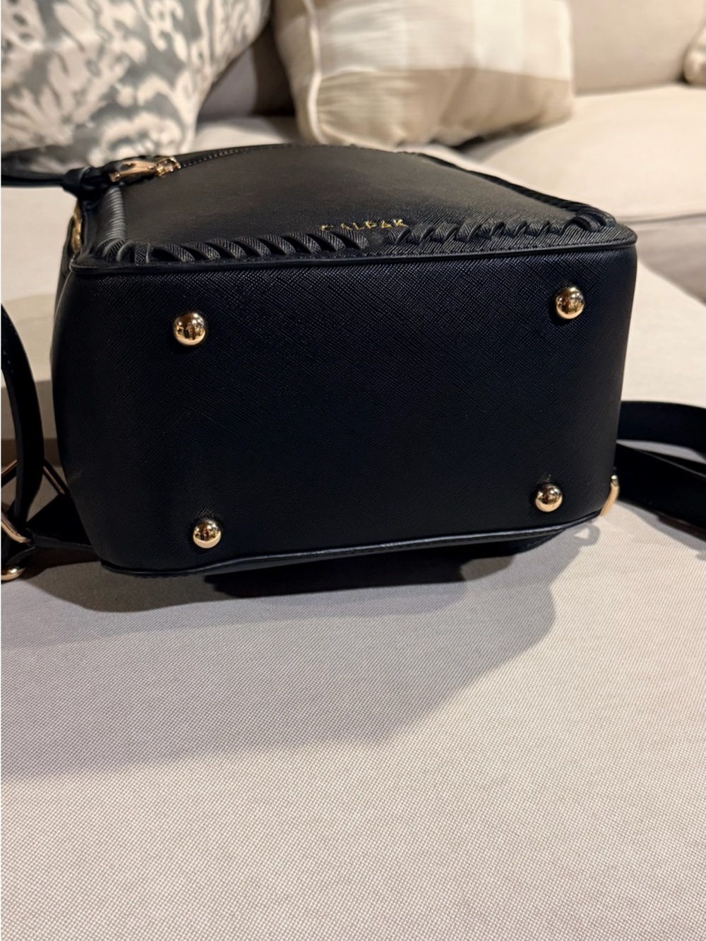 Calpak Black and Gold Kaya Mini Backpack Bag - Picture 8 of 11